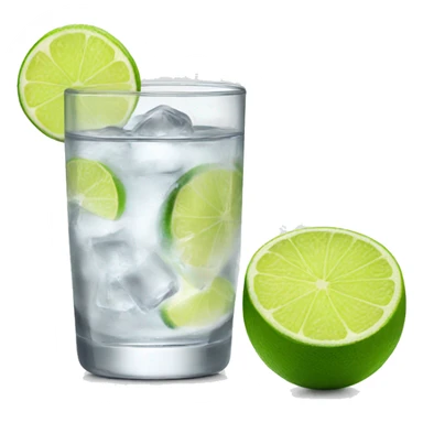 Vodka tonic with a lime sticker