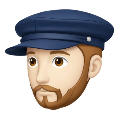 a floating Navy blue Brixton fiddler cap hat sticker