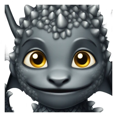 Glittery black  dragon baby sticker