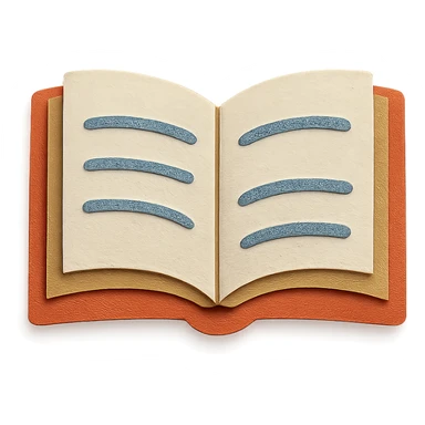 layered paper book illustration sticker