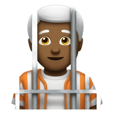 Man behind bars sticker