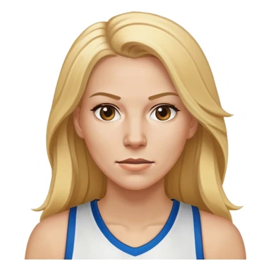 white female basketball head coach with long blonde hair  sticker