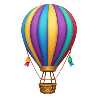 Balloon – Hot air balloon with colorful fabric sticker