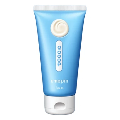 blue cream tube packaging sticker