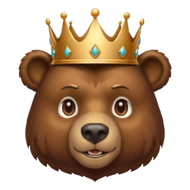 Bear with bronze crown — strong and gentle sticker