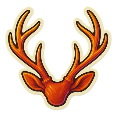 Pair of antlers sticker