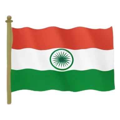 Kashmir flag with red background color and 3 lines on left and symbol in middle sticker