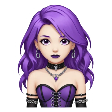 my nickname on the discord server is Little VIper, i have purple hair and an alt/goth style so like corsets and black with silver chains. i want a animated emoji with the text "'Lil Viper Mad" sticker