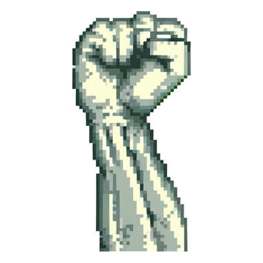 skinny arm flexing its muscle sticker