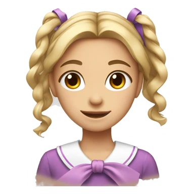 Teenager girl with ribon sticker