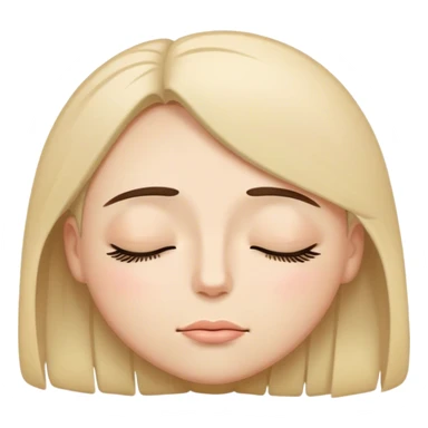 Sleepy face with eyelashes  sticker