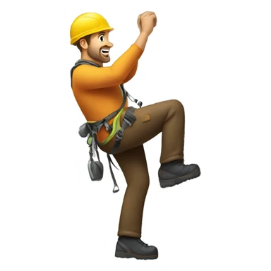 Man climbing sticker