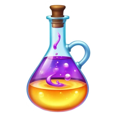 Floating potion bottle with glowing liquid sticker