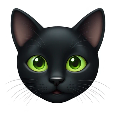 Cute Black cat with green eyes sticker