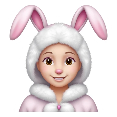 in easter bunny costume sticker