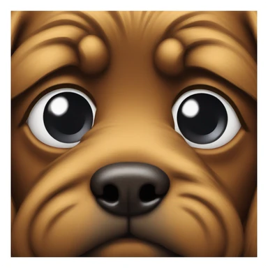 Emoji with pout and dog eyes sticker