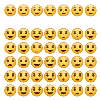 Emoji challenge.
Show 16 emojis that are almost identical.
Only one emoji has a small difference in shape or expression.
Neutral background, soft shadows.
Increase difficulty slightly.
Add subtle animation to keep attention. sticker