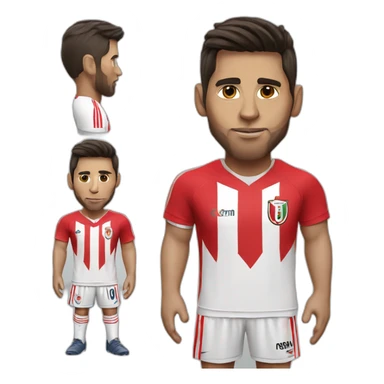 Messi con camiseta de peru sticker