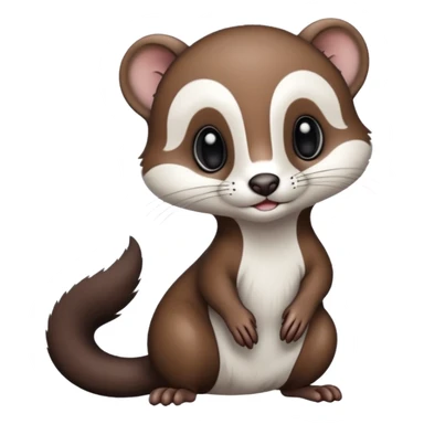black/white Weasel sticker