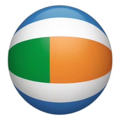 India flag as a ball sticker