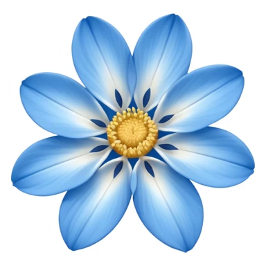 white blue  flower sticker