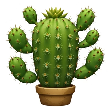 green cactus with arms sticker