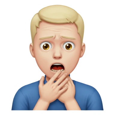 Man choking himself sticker