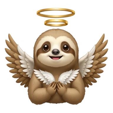 sloth angel sticker