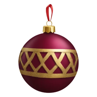 a Burgundy Christmas decoration  sticker