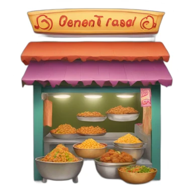 indian street food shop sticker