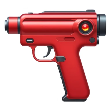 red lazer gun sticker