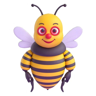 A clown bee sticker