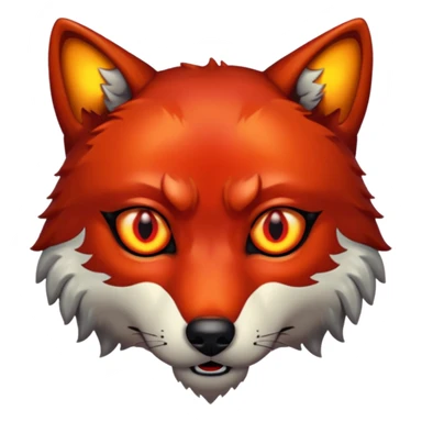 Wolf eyes glowing red sticker