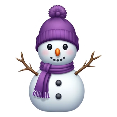 snowman, hat and scarf same color sticker