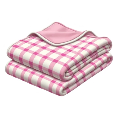 Plad white and pink blanket folded  sticker
