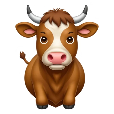 Vaca escocesa donde no se le ven los ojos sticker