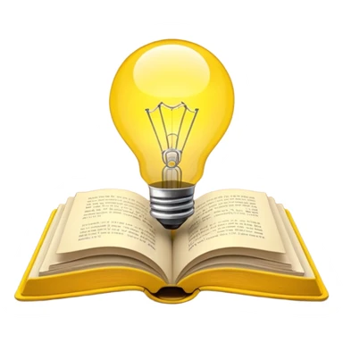 open book with a light bulb above it sticker