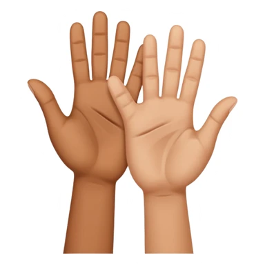 Two hands high-five sticker