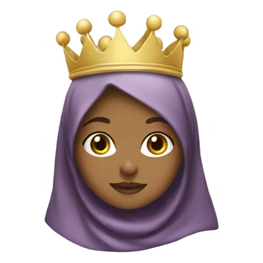 hijab girl with a crown  sticker