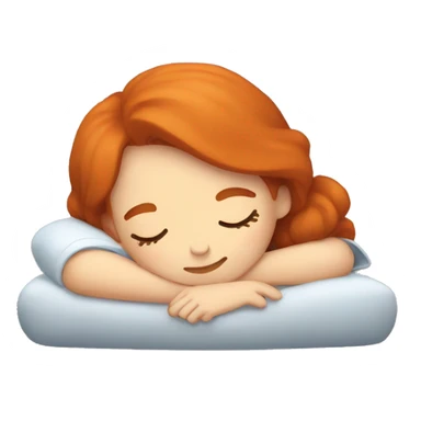Redhead asleep sticker