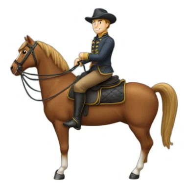 Homme sur cheval sticker