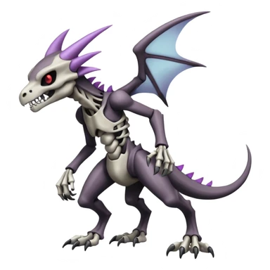 Shiny Badass Edgy Dark Evil Spectral Dusky Spooky Skeletal Cool Hot Stylish Handsome Duskull-Marowak-Darkrai-Genesect-Fakémon-fusion (full body) sticker