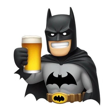 batman holding a beer  sticker