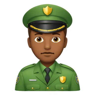man Security guard green dress sticker
