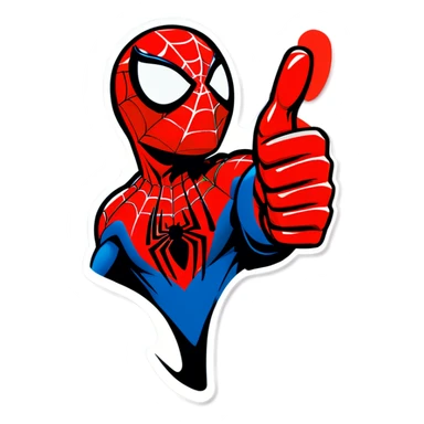 Spiderman thumb up sticker