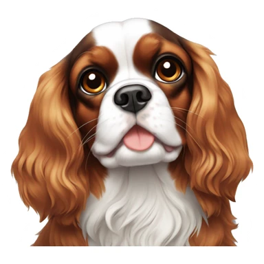 Tricolor cavalier King Charles spaniel sticker