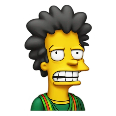 Bart Simpson Rasta sticker