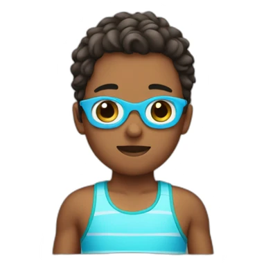 Boy in swimsuit sticker