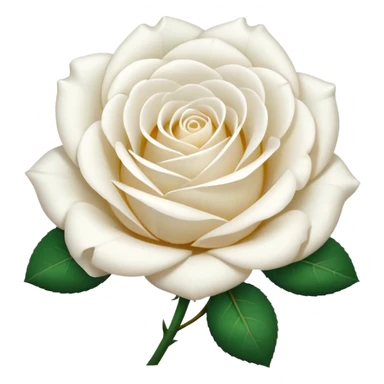 Pure white rose sticker