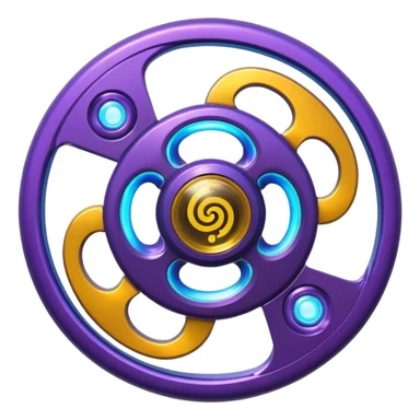 Futuristic new invention of a psychic triskelion fidget spinner planet orb galaxy lava lamp plasma ball plasma lamp light  sticker